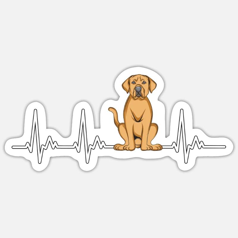 Broholmer Chiens cadeaux - Sticker taille S (10 x 10 cm) - blanc mat