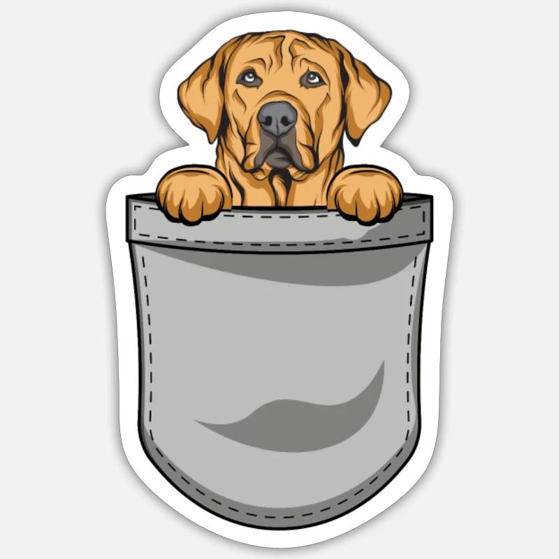 Broholmer Geschenk Hunde - Sticker Größe S (10 x 10 cm) - Mattweiß