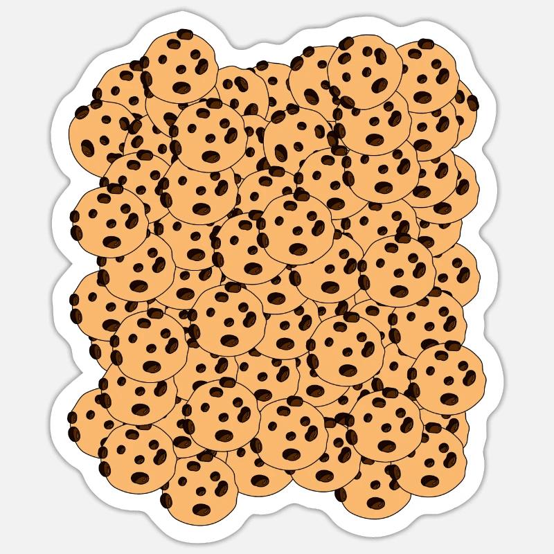 Plätzchen Christmas Chocolate Cookie - Sticker Größe S (10 x 10 cm) - Mattweiß