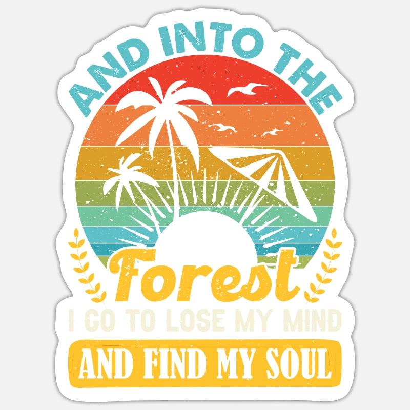 Forest lover - Sticker Größe S (10 x 10 cm) - Mattweiß
