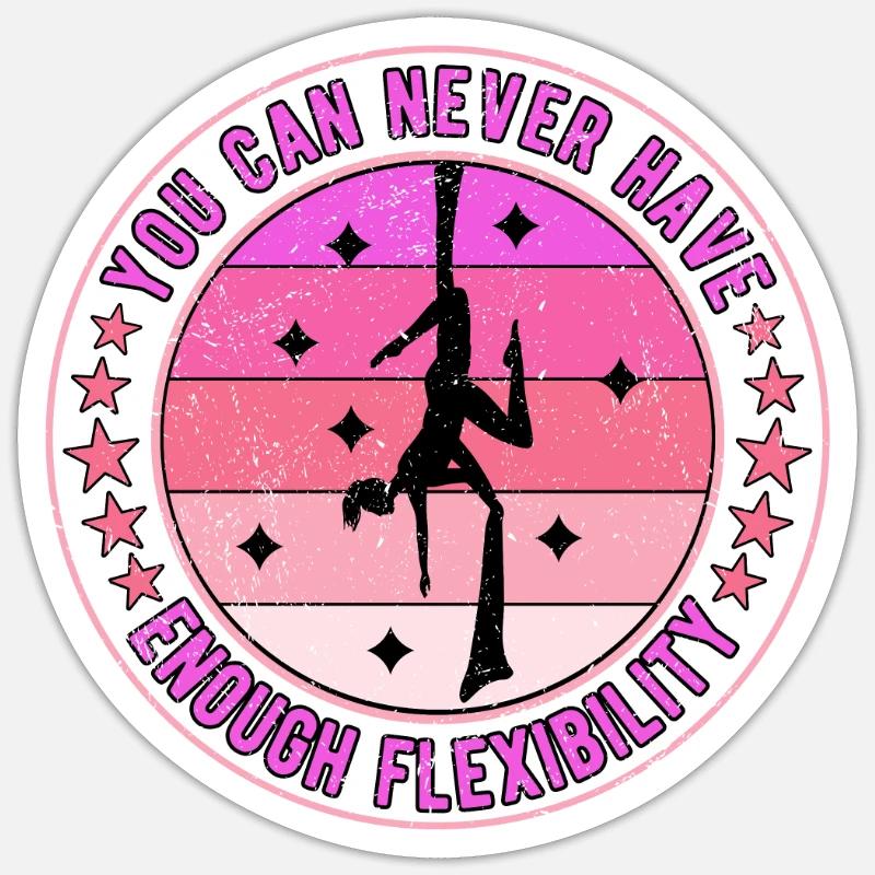 Vertikaltuchakrobatik Aerial Silk Flexibility - Sticker Größe S (10 x 10 cm) - Mattweiß