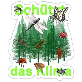 Wilderness Forest Animals Nature Climate Protection Insects Animals - Sticker size S (10 x 10 cm) - white matte - Front