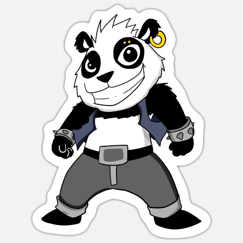 Cool Panda - Sticker size S (10 x 10 cm) - white matte