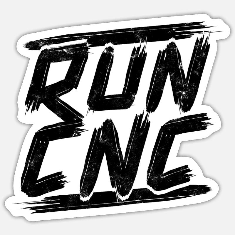 Exécuter CNC - ingénieur Sticker taille S (10 x 10 cm)