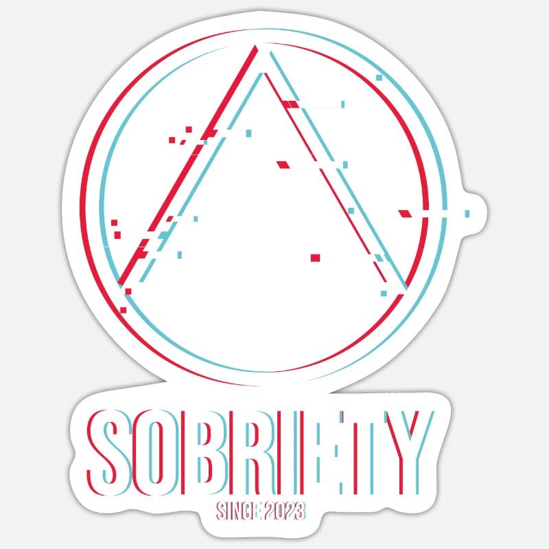 alcoholics AA anonymous sobriety sober since 2023 Sticker size S (10 x 10 cm)