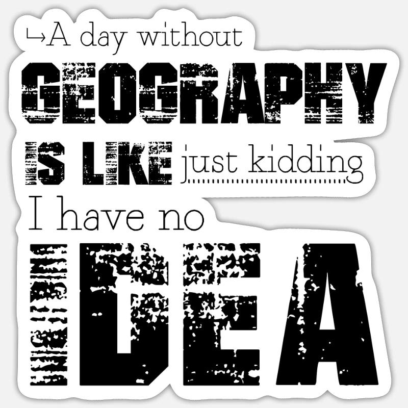 Geography - Sticker size S (10 x 10 cm) - white matte
