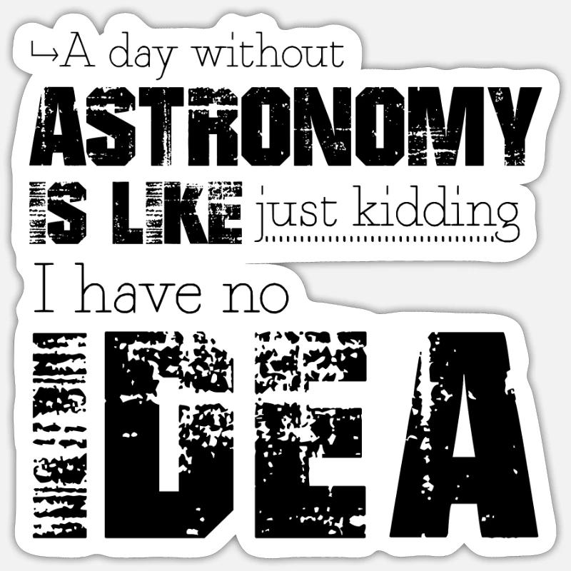 Astronomie - Sticker taille S (10 x 10 cm) - blanc mat