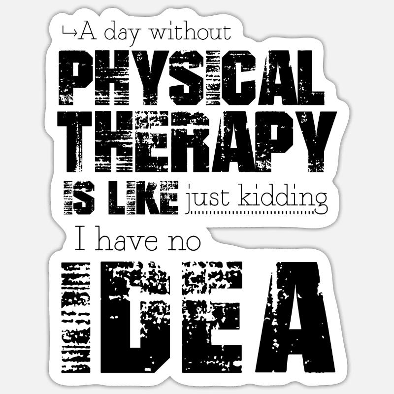 Physiothérapie - Sticker taille S (10 x 10 cm) - blanc mat