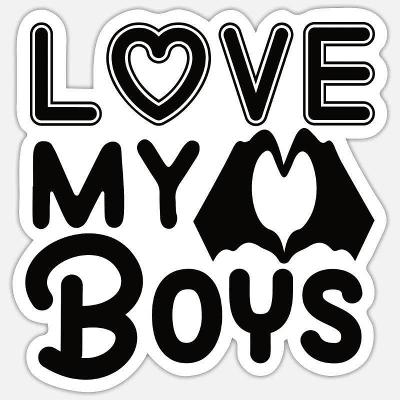 Mama Von Zwei Jungs Mutter Muttertag Sticker Größe S (10 x 10 cm)