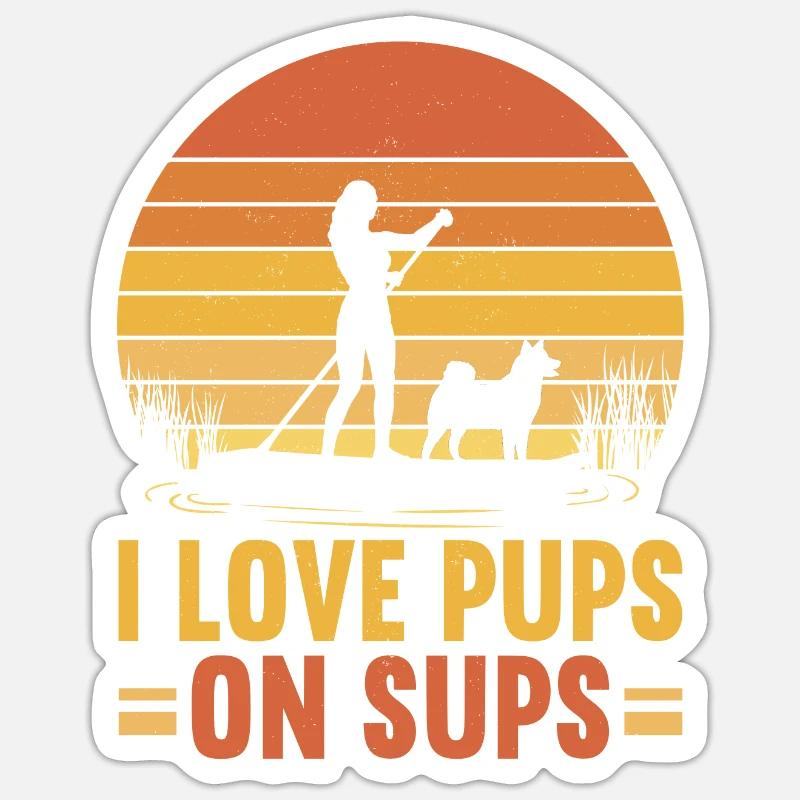 SUP Paddle Board Paddleboarding Sticker size S (10 x 10 cm)