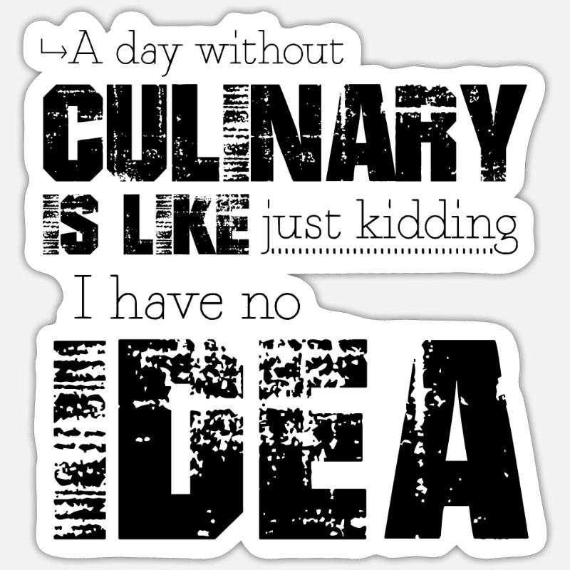 Culinary - Sticker size S (10 x 10 cm) - white matte