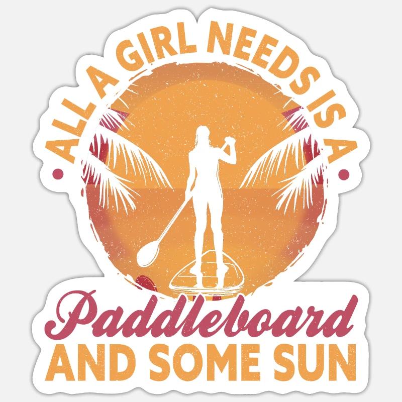 SUP Paddle Board Paddleboarding Sticker size S (10 x 10 cm)