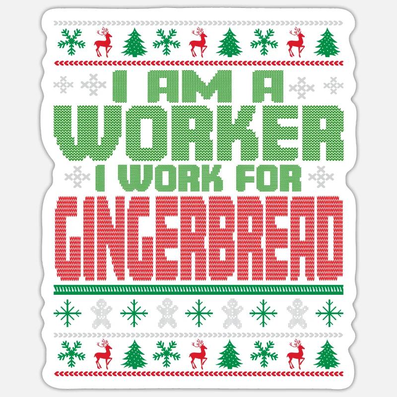 Workers' Christmas Slogan - Sticker size S (10 x 10 cm) - white matte