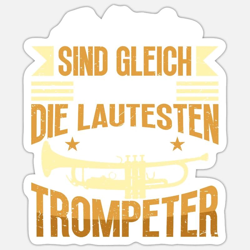 Trompeter Trompete Instrument Blechblasmusik Sticker Größe S (10 x 10 cm)