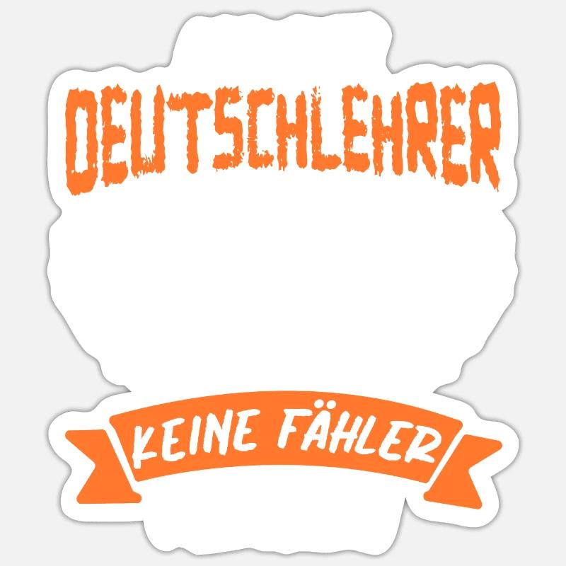 Ich Bin Deutschlehrer Schule Grammatik Grammatiker - Sticker Größe S (10 x 10 cm) - Mattweiß