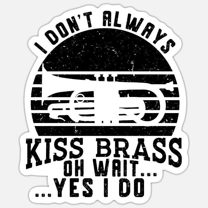 Trompeter Trompete Instrument Blechblasmusik Sticker Größe S (10 x 10 cm)