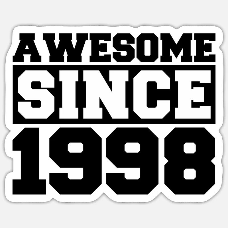 Awesome since 1998 - Sticker size S (10 x 10 cm) - white matte