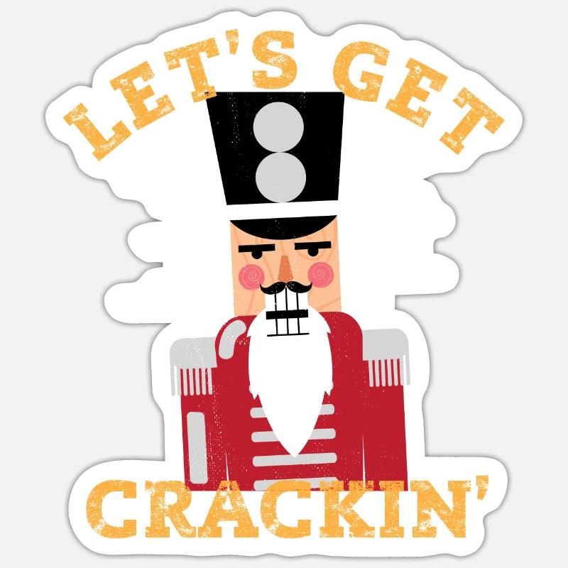 Commençons à craquer - Sticker taille S (10 x 10 cm) - blanc mat