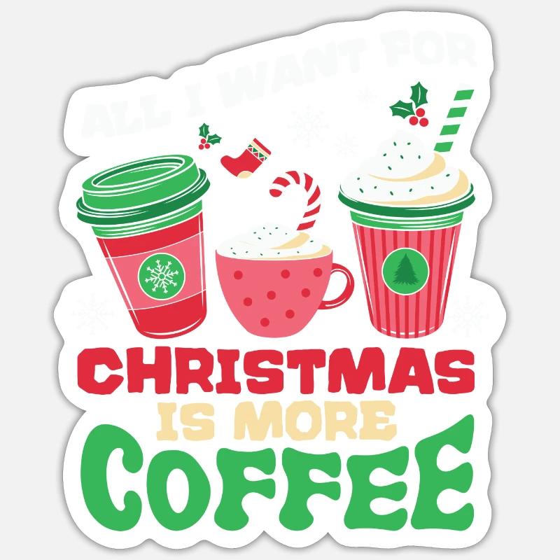 Cadeaux de Noël Noël - Sticker taille S (10 x 10 cm) - blanc mat