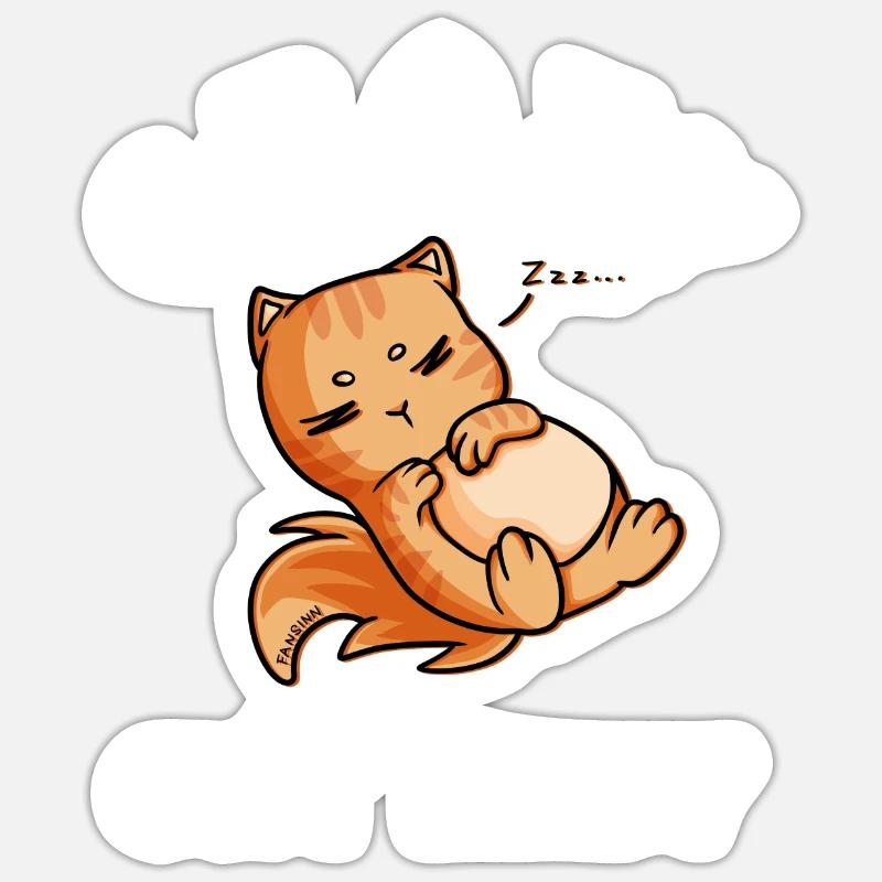 Crazy Cat Lady - Sticker taille S (10 x 10 cm) - blanc mat