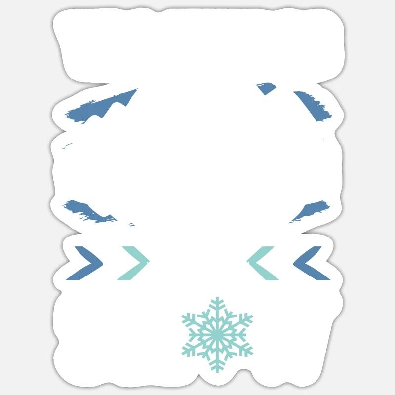 snowboard spruch - Sticker Größe S (10 x 10 cm) - Mattweiß