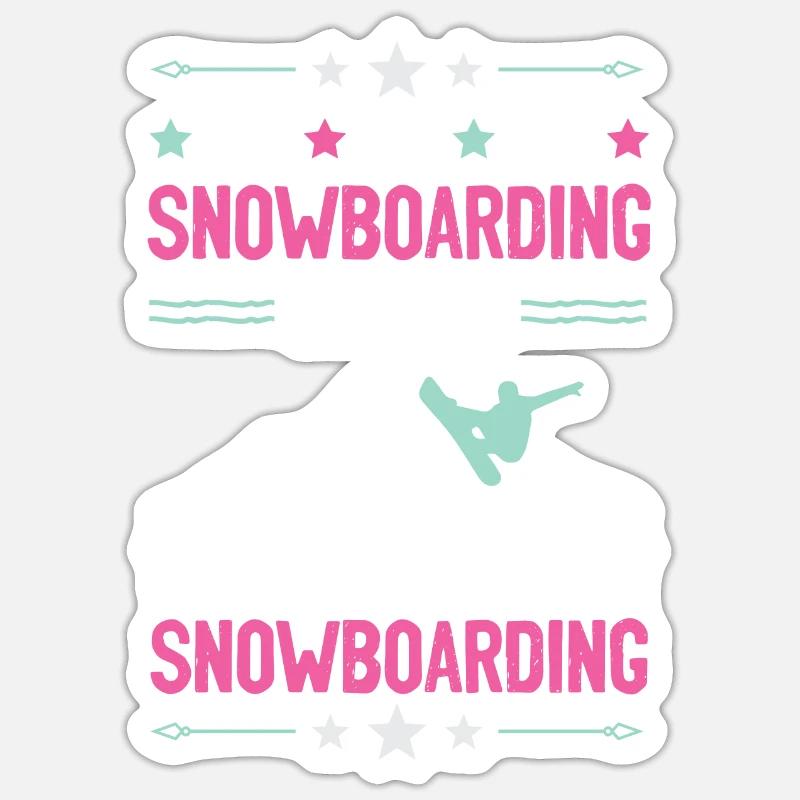 snowboarder snowboard - Sticker taille S (10 x 10 cm) - blanc mat