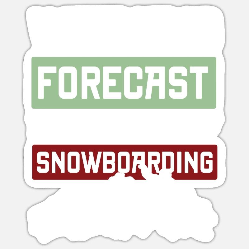 Week-end de snowboard Sticker taille S (10 x 10 cm)