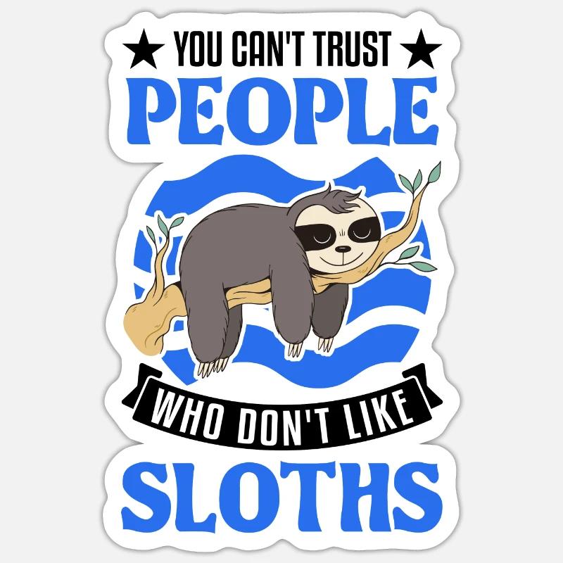 Sloth lover - Sticker size S (10 x 10 cm) - white matte