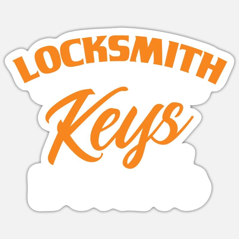 Locksmith Lock Picking Employee Locksmith - Sticker size S (10 x 10 cm) - white matte