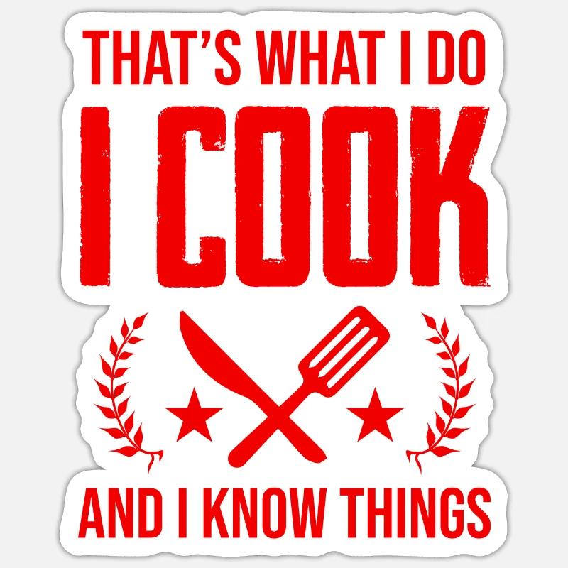 Cooking Chef - Sticker size S (10 x 10 cm) - white matte