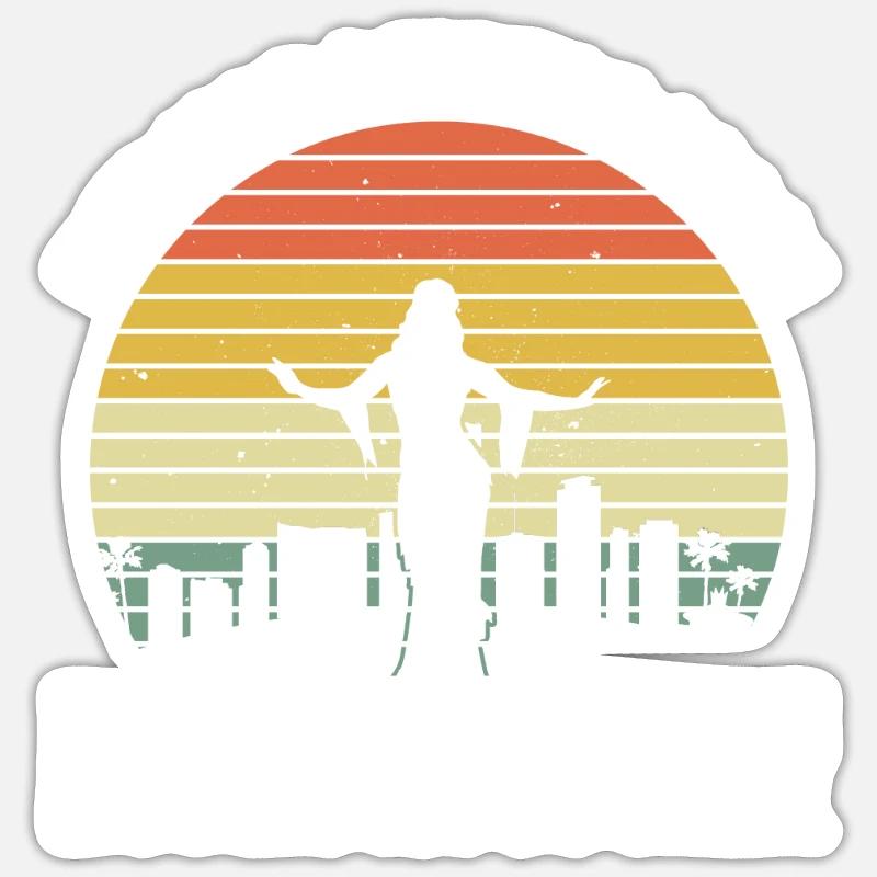 Danse du ventre Danseuse du ventre Maman Danseuse Cadeau Sticker taille S (10 x 10 cm)