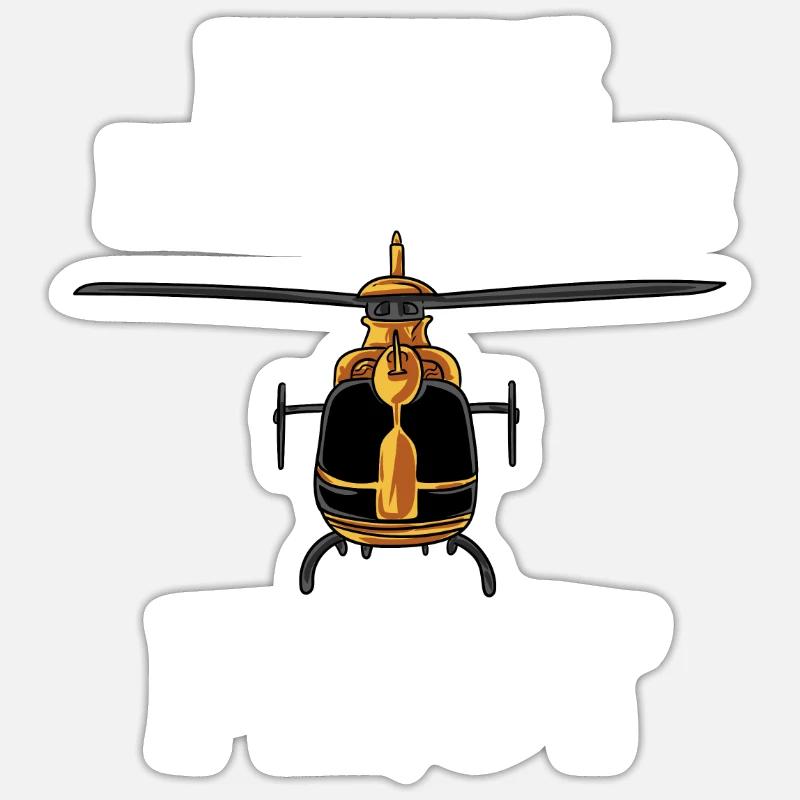 Zukünftiger Hubschrauberpilot - Sticker Größe S (10 x 10 cm) - Mattweiß