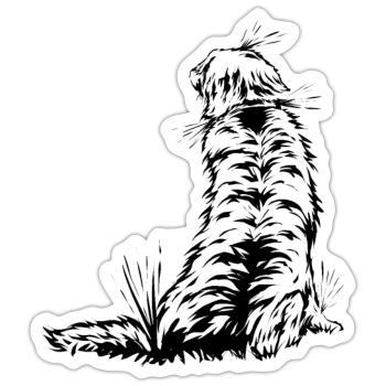 Golden Retriever - Sticker Größe S (10 x 10 cm) - Mattweiß - Vorne