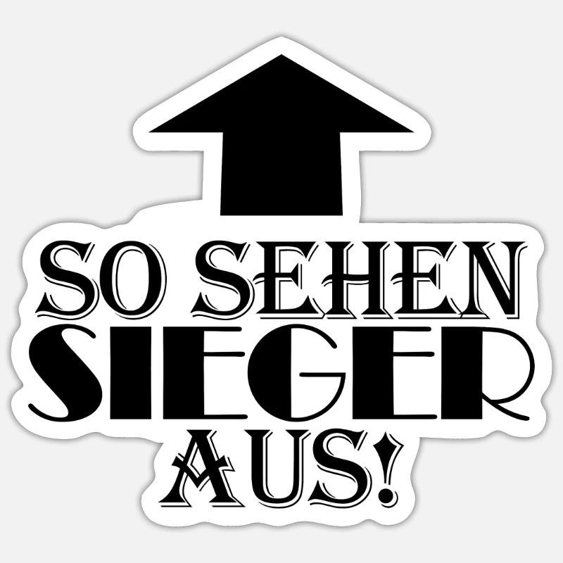 Sieger Erster Gewinner Sticker Größe S (10 x 10 cm)