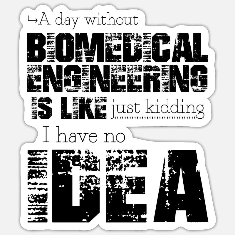 Génie biomédical - Sticker taille S (10 x 10 cm) - blanc mat