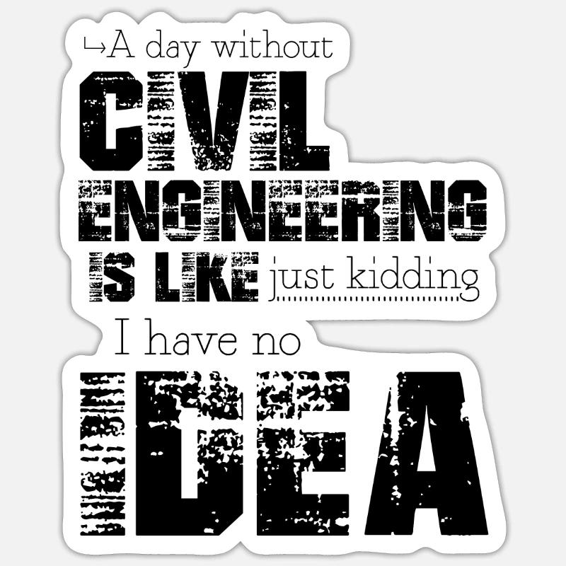 Civil engineering Sticker size S (10 x 10 cm)