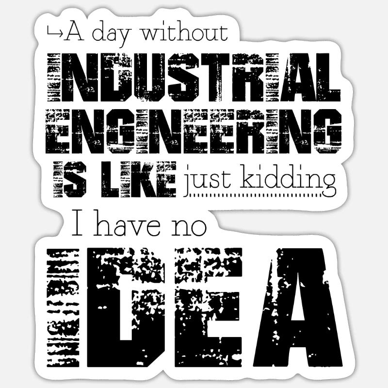 Industrial engineering Sticker size S (10 x 10 cm)