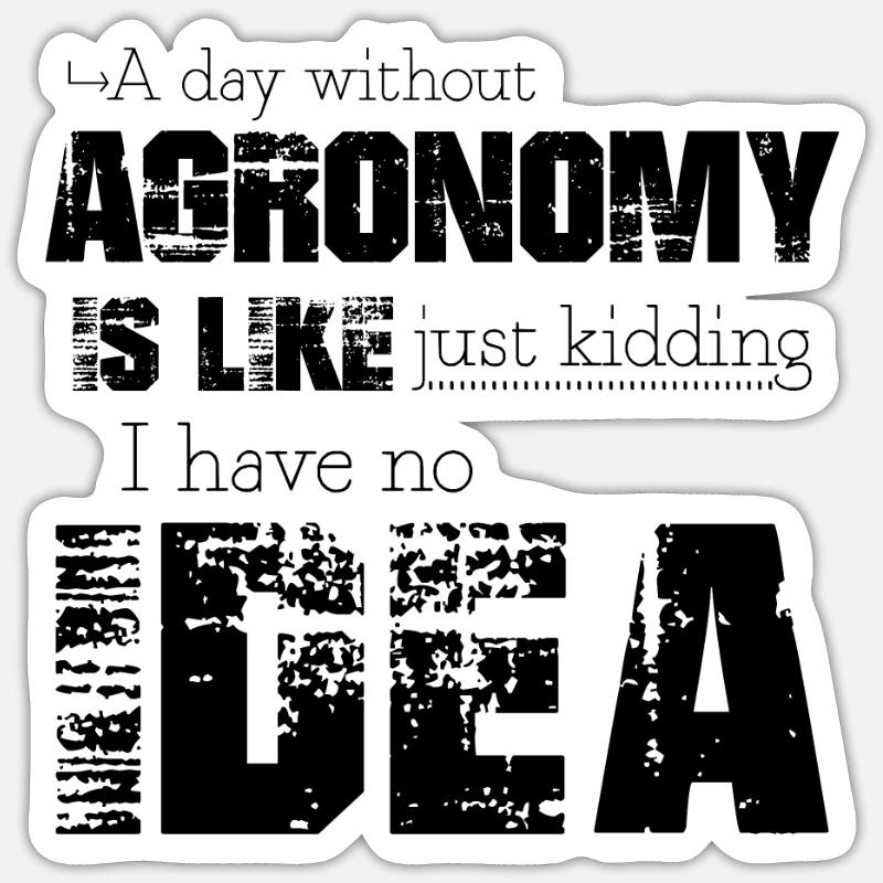 Agronomie - Sticker taille S (10 x 10 cm) - blanc mat