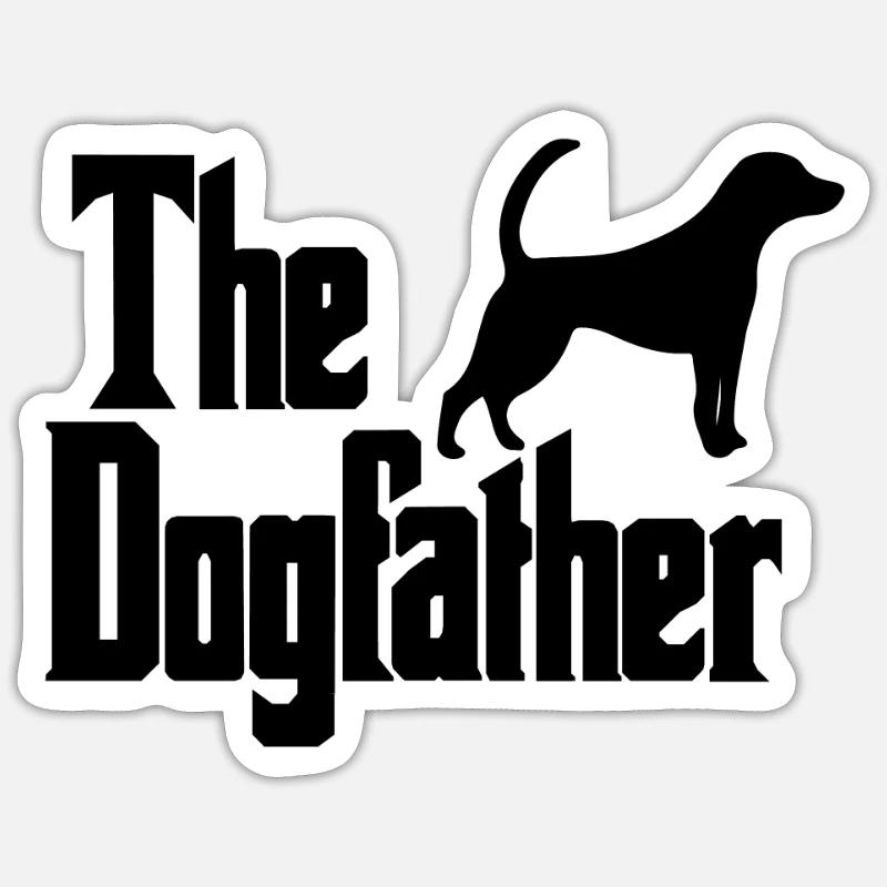 DER HUNDEVATER - Sticker Größe S (10 x 10 cm) - Mattweiß