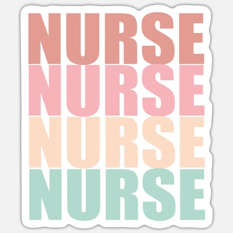 KRANKENSCHWESTER Pflegerin - Sticker Größe S (10 x 10 cm) - Mattweiß