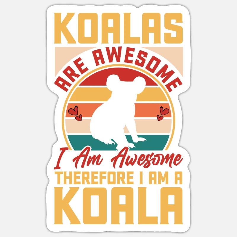 Les koalas sont impressionnants - Sticker taille S (10 x 10 cm) - blanc mat