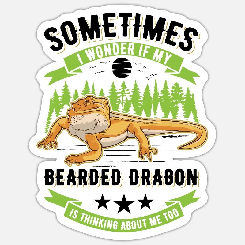 Bartagame Geschenk Bearded Dragon Sticker Größe S (10 x 10 cm)