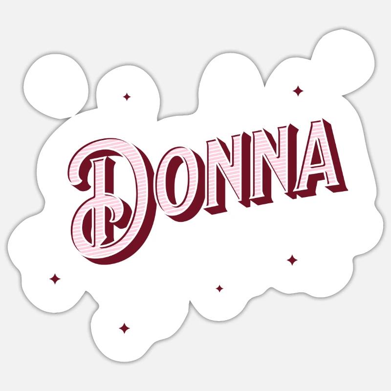 Personalized Donna name - Sticker size S (10 x 10 cm) - white matte