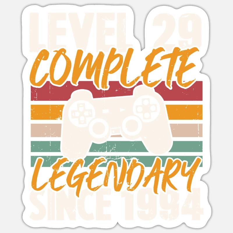 Geburtstagsgeschenk, Level 29 Complete 1994 - Sticker Größe S (10 x 10 cm) - Mattweiß