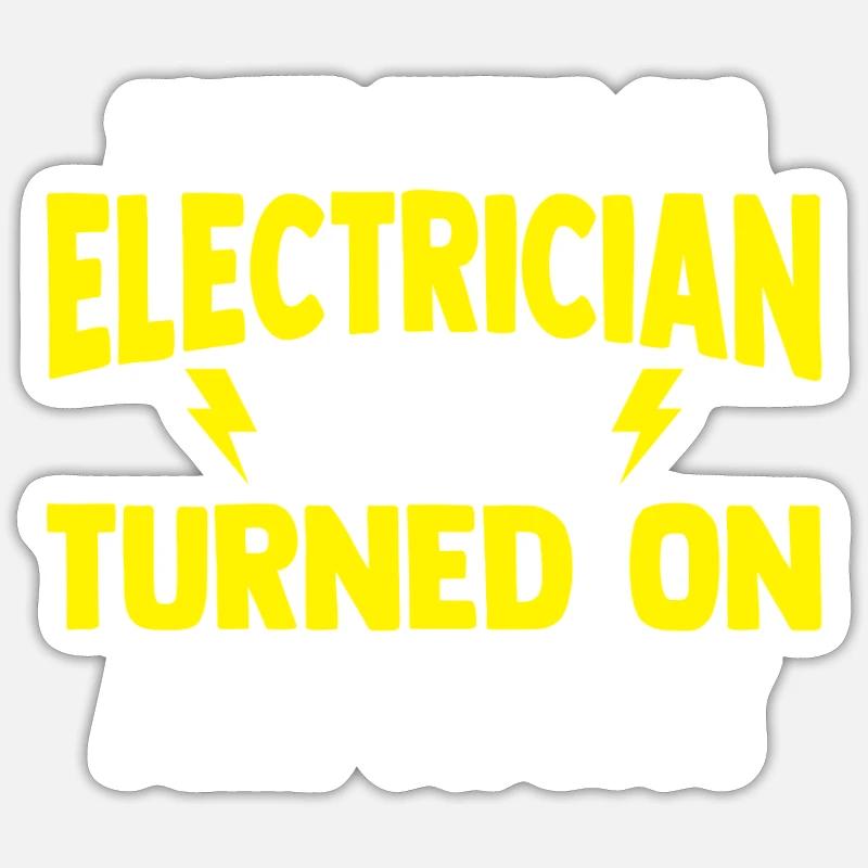 Electronics technician Electrician Electrical engineer - Sticker size S (10 x 10 cm) - white matte