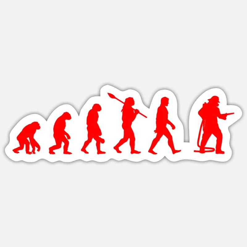 Fire Brigade Evolution Firefighter Woman Gift Sticker size S (10 x 10 cm)