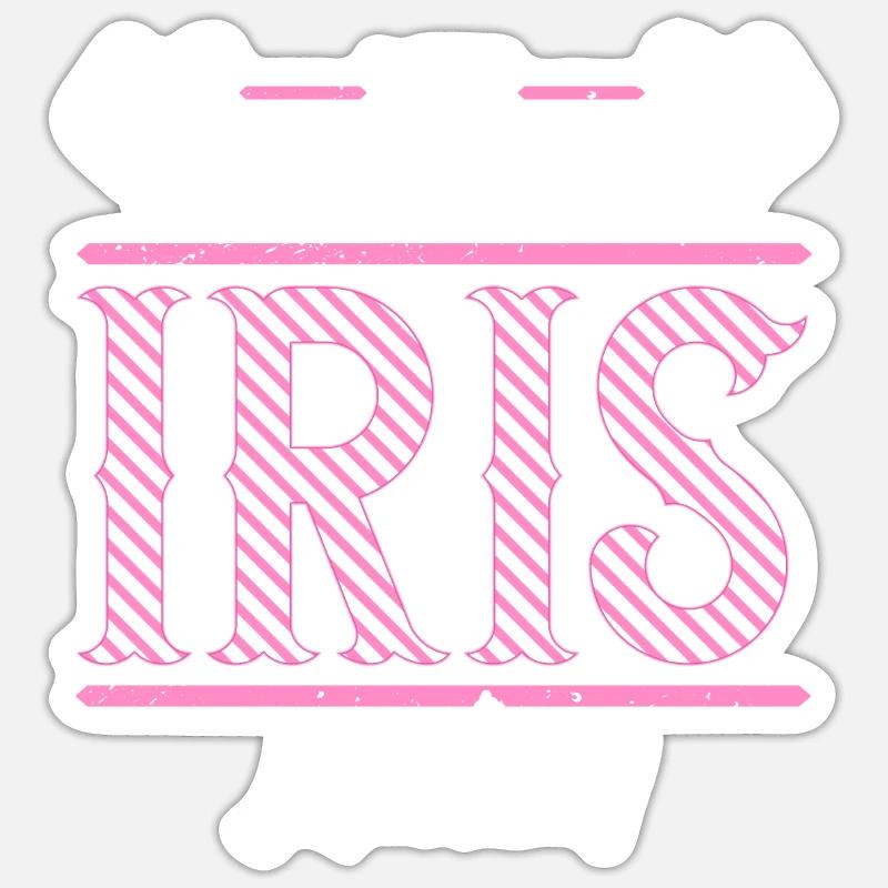 Iris Geschenkidee Geschenk Geburtstag - Sticker Größe S (10 x 10 cm) - Mattweiß