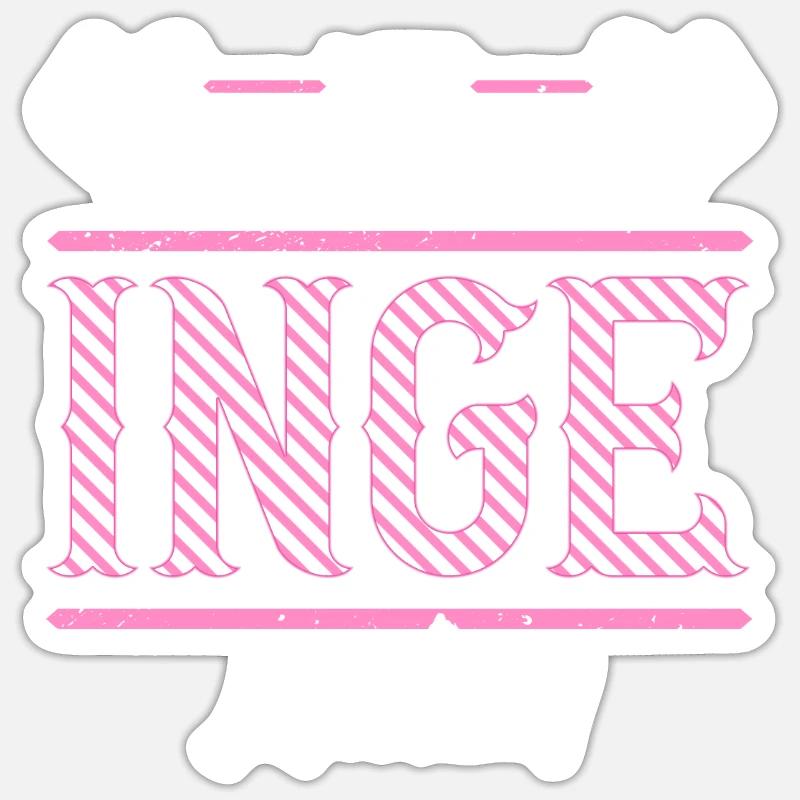Inge Geschenkidee Geschenk Geburtstag Sticker Größe S (10 x 10 cm)