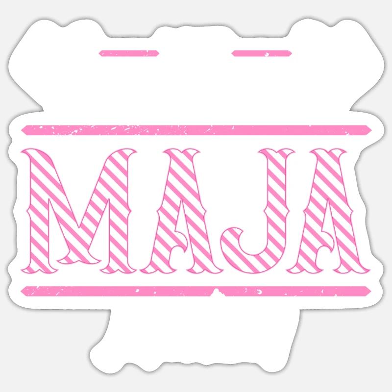 Maja Geschenkidee Geschenk Geburtstag - Sticker Größe S (10 x 10 cm) - Mattweiß
