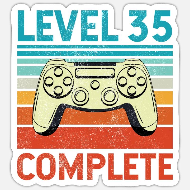 Level 35 Complete - Sticker size S (10 x 10 cm) - white matte
